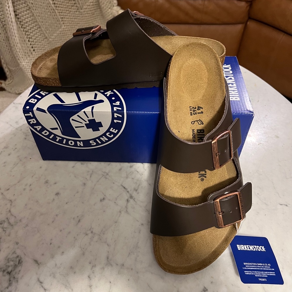 Dark Brown Leather Birkenstocks